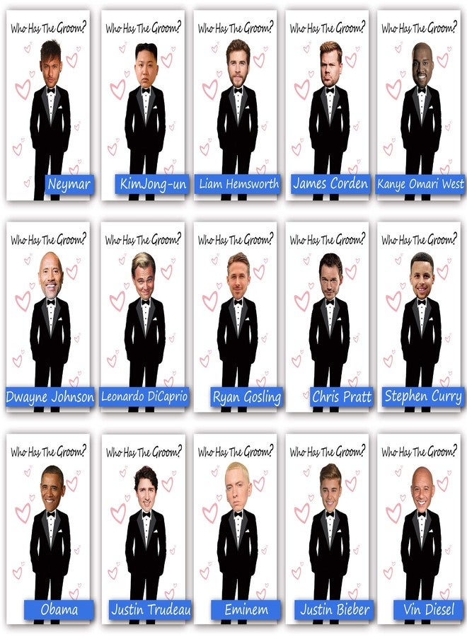 ukebobo Cute Bridal Shower Games - Scratch Off Bridal Shower Game.Funny Bachelorette Party Games - Who Has The Groom - 33 Sheets-（Blue） - Image 3